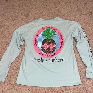 Teal Simply Southern Long-Sleeve Tee